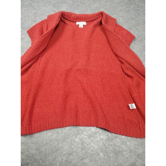 Christopher & Banks Women's M Red Short Sleeve One Button Sailor Collar Cardigan - Picture 8 of 8